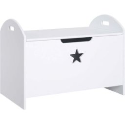 benzoni Baule Cassapanca Contenitore 62x40x46,5 cm in Legno Bianco...