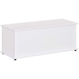 giordanoshop Cassapanca Baule Rettangolare 100x40x40 cm in Legno truciolare Bianco...