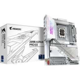 GIGABYTE Z890 AORUS PRO ICE Scheda Madre - Supporta CPU Intel Core Ultra (Serie 2), VRM a 16+1+2 fasi, fino a 9500MHz DDR5 (OC),