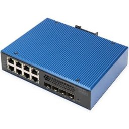 Digitus Switch industriale 8 + 4 porte uplink 10G L3 gestito Gigabit Ethernet PoE (DN-651161)
