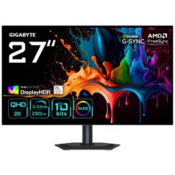GIGABYTE MO27Q28G Monitor Gaming OLED 27" QHD - 2560 x 1440, 280Hz, 0,03ms, 335 cd/m², Display HDR True Black 500, HDMI 2.1, Di