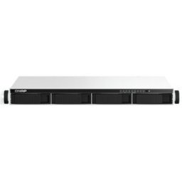 QNAP TS-464eU NAS Rack (1U) Intel® Celeron® N5095 8 GB DDR4 0 TB QNAP Turbo System Alluminio, Nero (TS-464eU-8G)