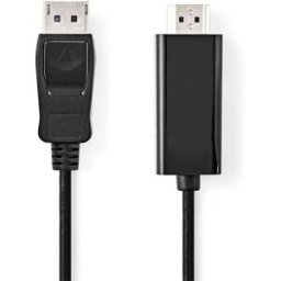 Nedis Cavo Displayport Ccgb37100bk30 Dp M-hdmi Connettore k Nichelato 3 M 30hz