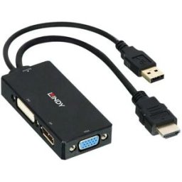 Lindy Convertitore Hdmi A Dp/dvi/vga