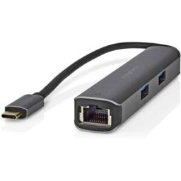 Nedis Adattatore Usb Multiporta 5 In 1 Ccbw6210at02 Usb 3.2 Gen 1 Usb-c M-rj5 F/hdmi/3x Usb-a F 5 Gbps Placcato Oro 0.2 M