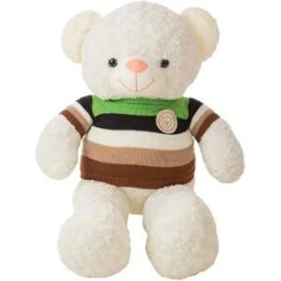 Creaciones Llopis Orsetto Di Peluche In Jersey A Righe 80 Cm