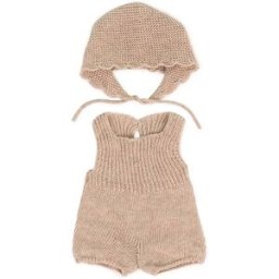 Miniland Set Di Abbigliamento In Maglia: Tutina E Cappellino 38 Cm