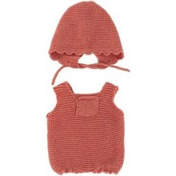 Miniland Set Di Abbigliamento In Maglia: Tutina E Cappuccio 32 Cm