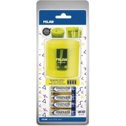 Milan Temperamatite Elettrico Power Sharp Con Batterie Incluse (confezione Blister)