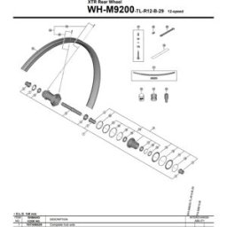 Shimano Asse Del Mozzo Wh-m9200-tl-r12-b-29 Y0tx98020 Silver