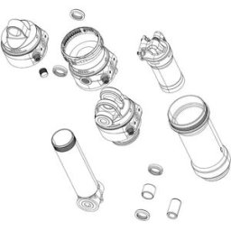 RockShox Kit Di Cambio Corsa Ammortizzatore Posteriore Super Deluxe Coil B1+ 2023+ 57.5 Mm Multicolor