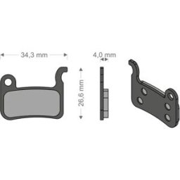 Brenta Ciclo Pastiglie Freno A Disco Sinterizzate Xtr/deore/saint/dash Shimano/trp Black / Silver