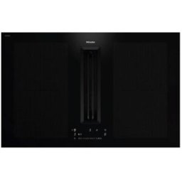 Miele KMDA 7676 FL-U BlackPerfection - Piano cottura a induzione cappa aspirante integrata, completamente integrato, 80 cm