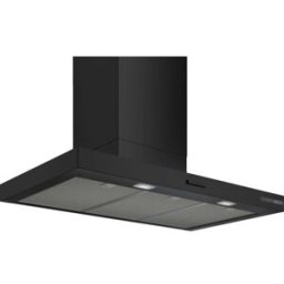 Bosch DWB93BC60 - Cappa aspirante a parete Serie 2, nero opaco, aria di ricircolo/scarico, 90 cm