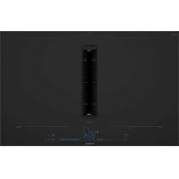 Siemens EX87BNX68E Piano cottura a induzione con cappa integrata in vetroceramica nero da 80 cm