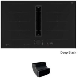 NEFF V68YYXGA7, SET piano a induzione con cappa V68YYX4C0, 80 cm, Nero, Z9802PFDY0 + Z861SB2, curva piatta 90°