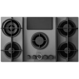 Elica PRF0196343 Nikolatesla Flame Evo GR/A/88, gas, grigia, Piano cottura con Cappa aspirante downdraft