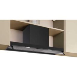Neff D95XCC2S0 N50, Cappa aspirante integrata di design , 90 cm, 583 m³/h, 3 livelli di potenza, vetro trasparente, nero opaco.