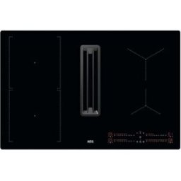 Piano cottura a induzione AEG CCE84543CB, larghezza 77 cm, 630 m³/h, touch control + Cappa