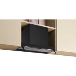 Neff D65XCC2S0 N50, Cappa aspirante integrata , larghezza 60 cm, 583 m³/h, 3 livelli di potenza, vetro trasparente, nero opaco.