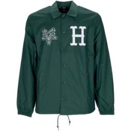 HUF Giacca Coach Jacket Uomo Split Coaches Jacket X Thrasher Black
