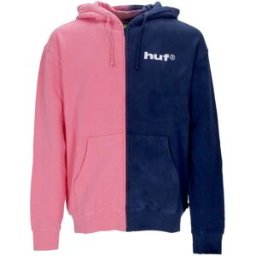 HUF Felpa Cappuccio Zip Uomo Split Dye Full Zip Hoodie Pink/navy