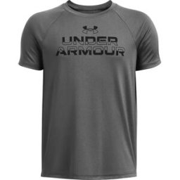 Under Armour Maglietta A Maniche Corte Tech Split Wordmark Castlerock / Black 8 Anni