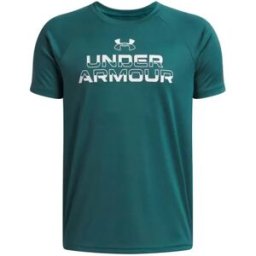 Under Armour Maglietta A Maniche Corte Tech Split Wordmark Green 8 Anni