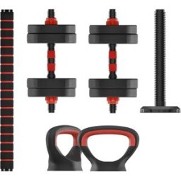 Ksix Kit Manubrio+bilanciere+kettlebell 10kg Black / Orange 10 kg