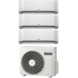 Hitachi Condizionatore Climatizzatore Trial Split Inverter R-32 Serie AIRHOME 600 9000+9000+12000 BTU Con RAM-G68N3HA(B)E Wi-Fi Integrato 9+9+12