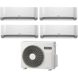 Hitachi Condizionatore Climatizzatore Quadri Split Inverter R-32 airHome 400 7000+9000+9000+18000 BTU Con RAM-G85N5HA(B)E Multi Pro G Wi-Fi Integrato