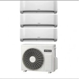 Hitachi Condizionatore Climatizzatore Trial Split Inverter R-32 airHome 400 9000+9000+12000 BTU Con RAM-G68N3HA(B)E Multi Pro G Wi-Fi Integrato 9+9+12