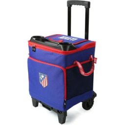 Atletico De Madrid Frigo Portatile Con Carrello Per 50 Lattine Blue One Size