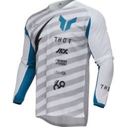 Thor Maglia A Maniche Lunghe Launchmode Raid White / Gray M