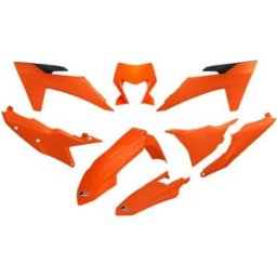 Ufo Kit Di Carene Ktm Exc/exc-f 202-202 With Headlight Ktkit530-127 Orange One Size