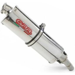 Gpr Exclusive Silenziatore Omologato Trioval Mid Line System V-strom Dl 650 0-11 Silver / Silver Homologated