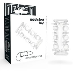 Guaina Fallica con Anello Addicted Toys — Trasparente