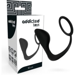 Plug Anale con Anello Fallico Addicted Toys — TPR Nero