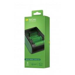 GP Battery Caricabatterie Universale ReCyko B631 per Ricarica Contemporanea di Batterie Ricaricabili 1,5V Mini Stilo AAA, Stilo AA, C, Torcia D e 9V