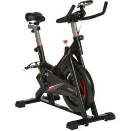 Cyclette Da Casa Per Allenamento In Acciaio Nero, Cyclette Professionale Da Seduti Capacità 120 Kg Con Supporto Per Cellulare, Monitor Lcd, Manubrio