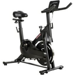 Cyclette Magnetica Regolabile Con Display Lcd E Supporto Per Tablet, In Acciaio E Abs, 103x49x98-112 Cm, Nero