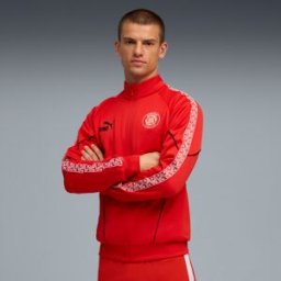 PUMA Giacca Girona FC KING Anthem da uomo, Abbigliamento, Rosso, S