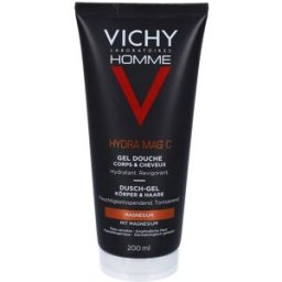 Vichy Homme Hydra Mag C Gel Doccia Corpo e Capelli 200 ml - Idratante e Tonificante