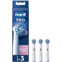 PROCTER & GAMBLE SRL Oral-B, Sensitive Clean Testine di Ricambio per Spazzolino Elettrico, 3 Pezzi