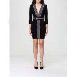 Elisabetta Franchi Abito mini in viscosa stretch Nero Taglia 48