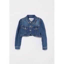 Dondup Giacca cropped in denim Blue Taglia 13
