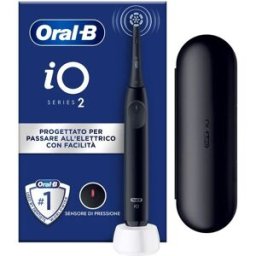 PROCTER & GAMBLE SRL Oral-B iO 2 Spazzolino Elettrico Nero con Custodia da Viaggio