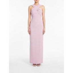 Solace London Abito lungo in crêpe Rosa Taglia 12