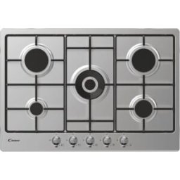 Candy Chw74wtx Chw74wtx Piano Cottura 5 Fuochi A Gas 75 Cm (1 Bruciatore Doppia Corona) Colore Inox