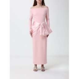 Solace London Abito midi in crêpe Rosa Taglia 10